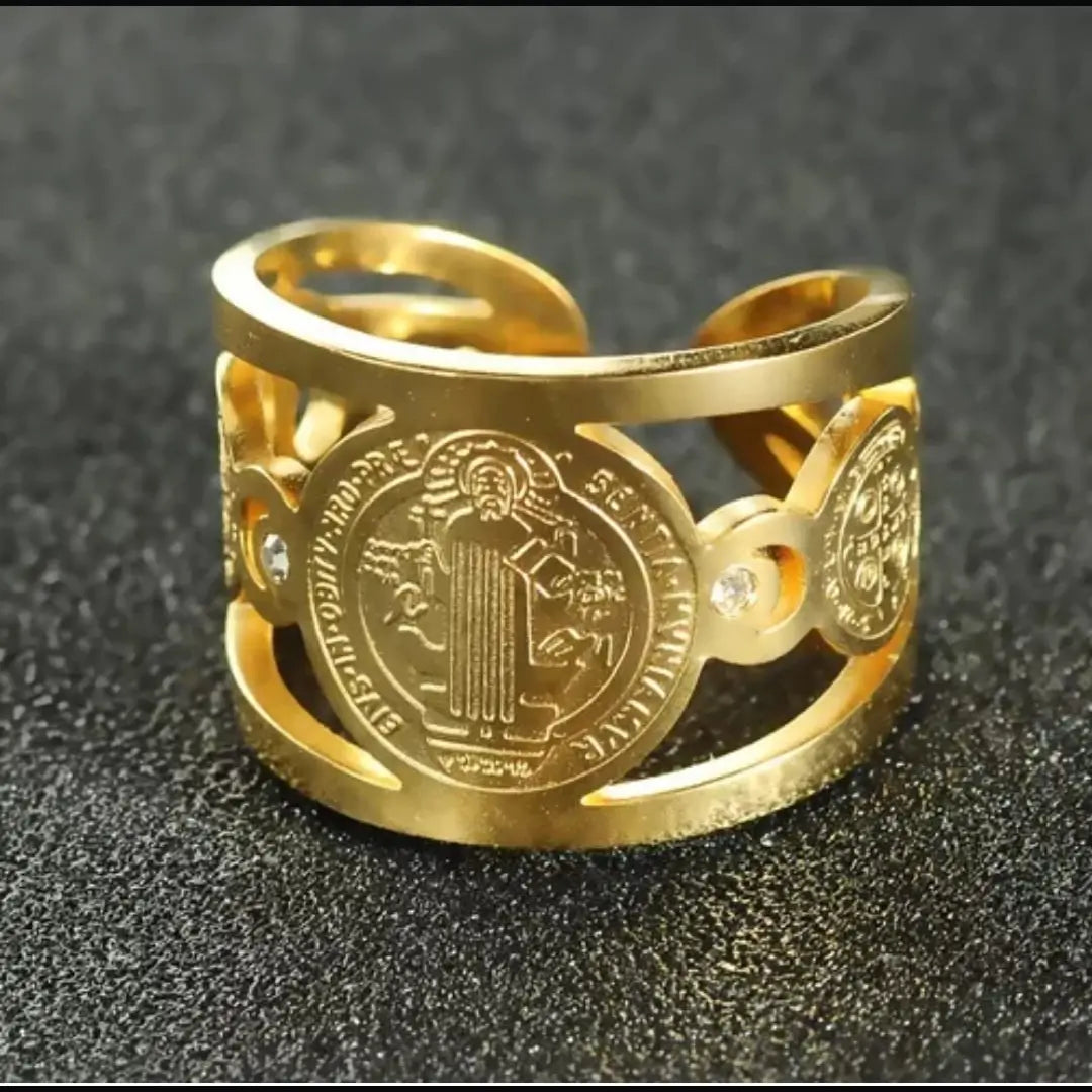 Cadena San Benito de Protección espiritual – 🎁 Regalo Anillo de San Benito