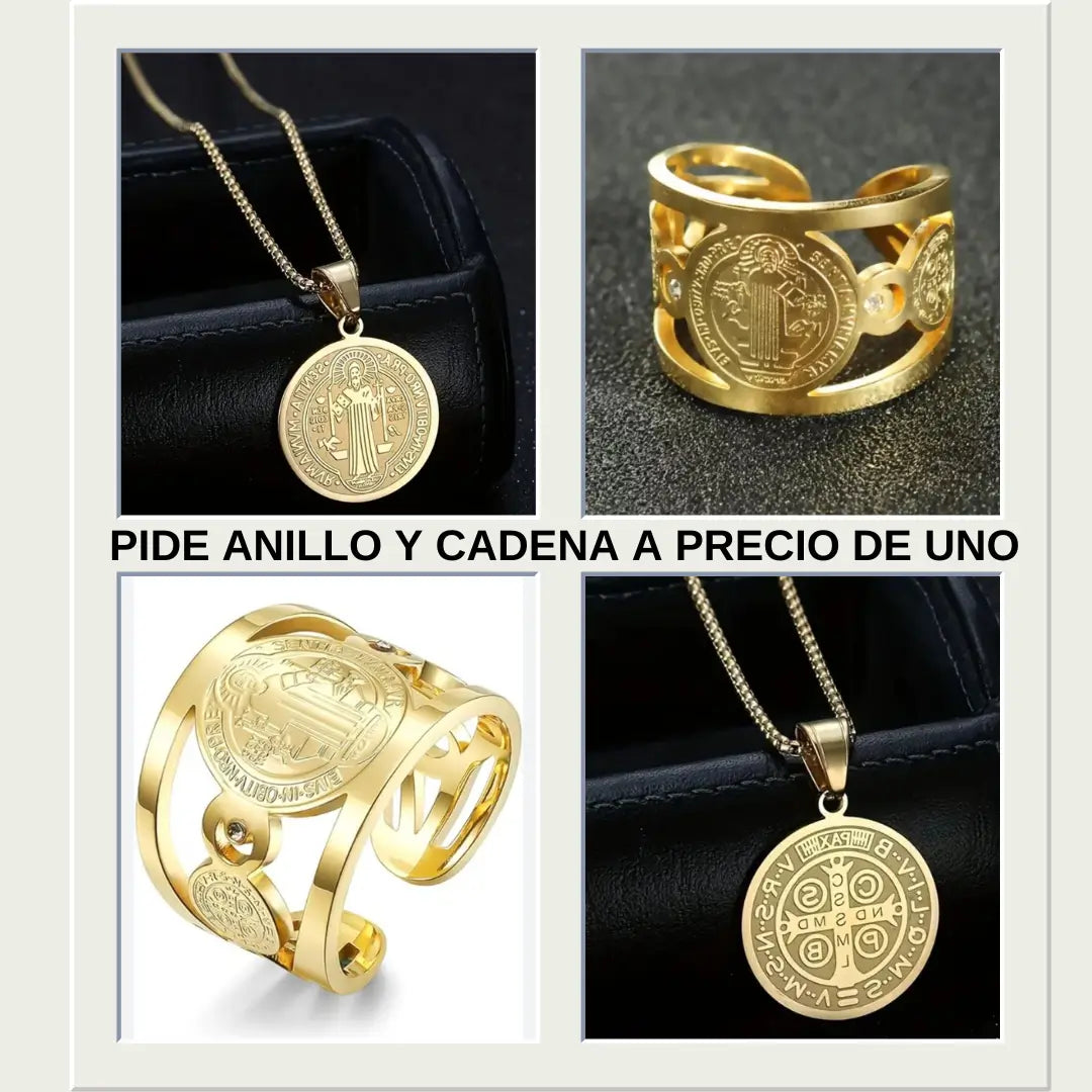 Cadena San Benito de Protección espiritual – 🎁 Regalo Anillo de San Benito