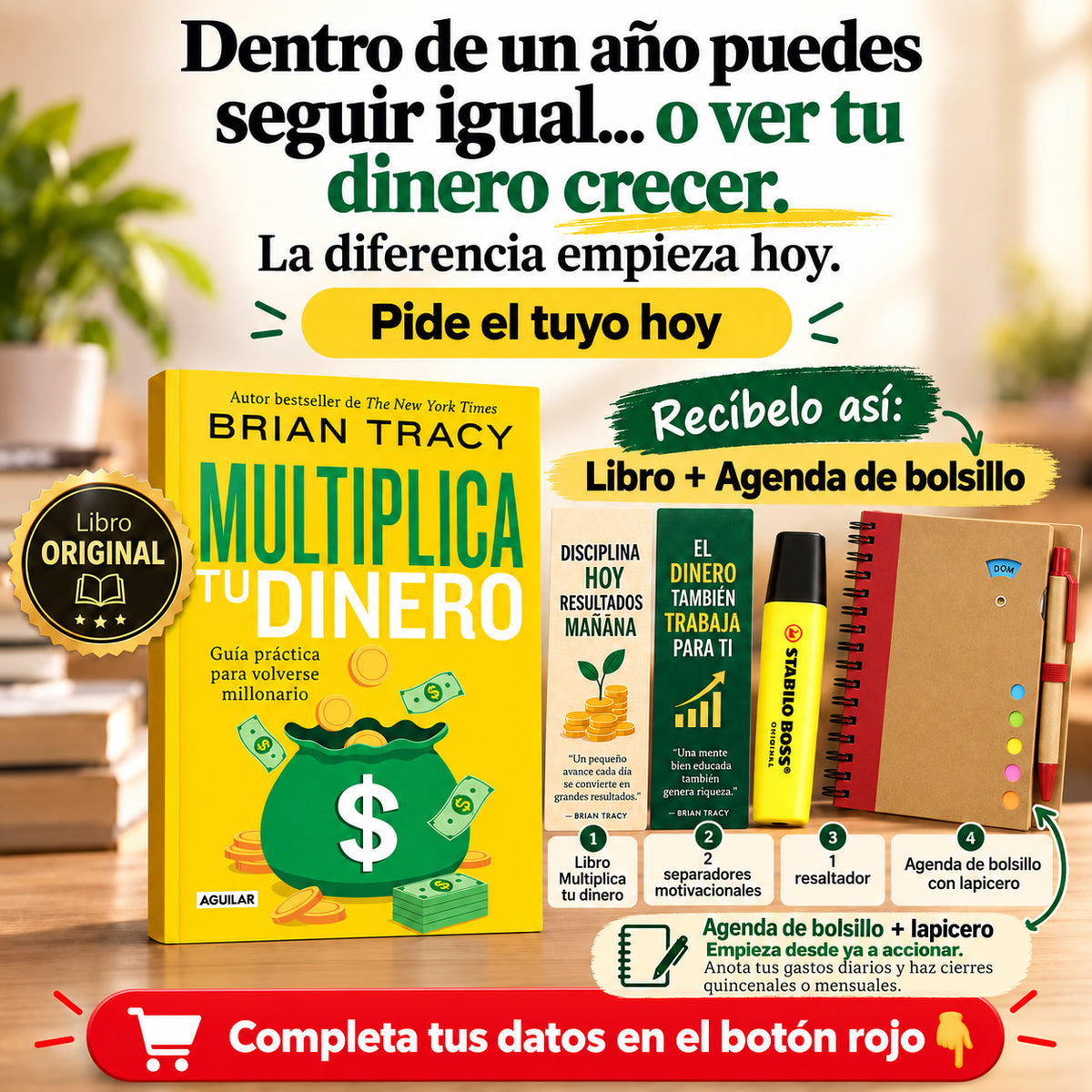 Pasar de la A a la Z con "MULTIPLICA TU DINERO" - LIBRO ORIGINAL 🎁 Gratis: Resaltador y dos separadores. 🔖