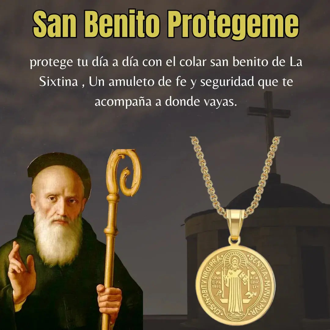 Cadena San Benito de Protección espiritual – 🎁 Regalo Anillo de San Benito