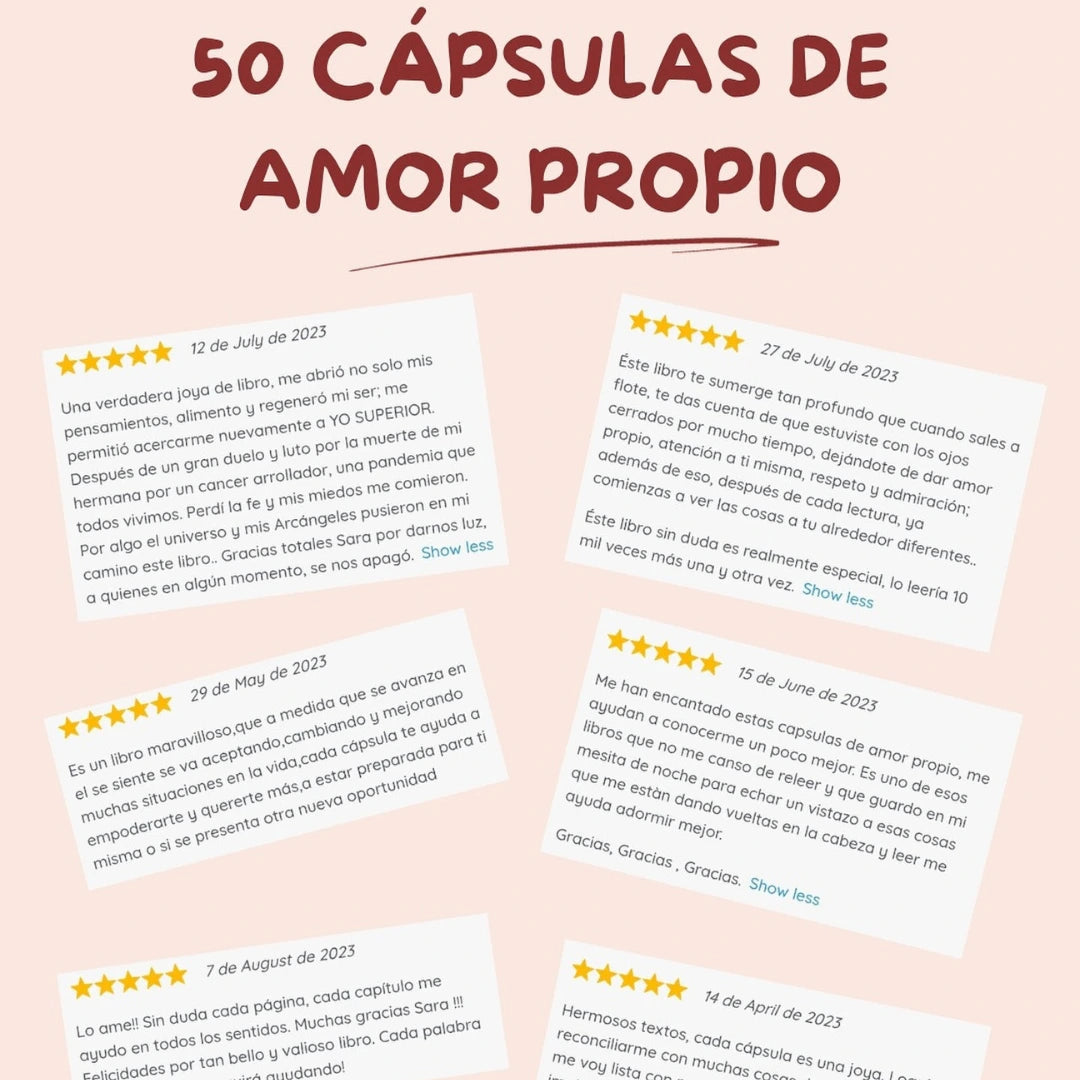 ✨ 50 Cápsulas de Amor Propio: Transforma tu mente, eleva tu autoestima y ámate sin límites.