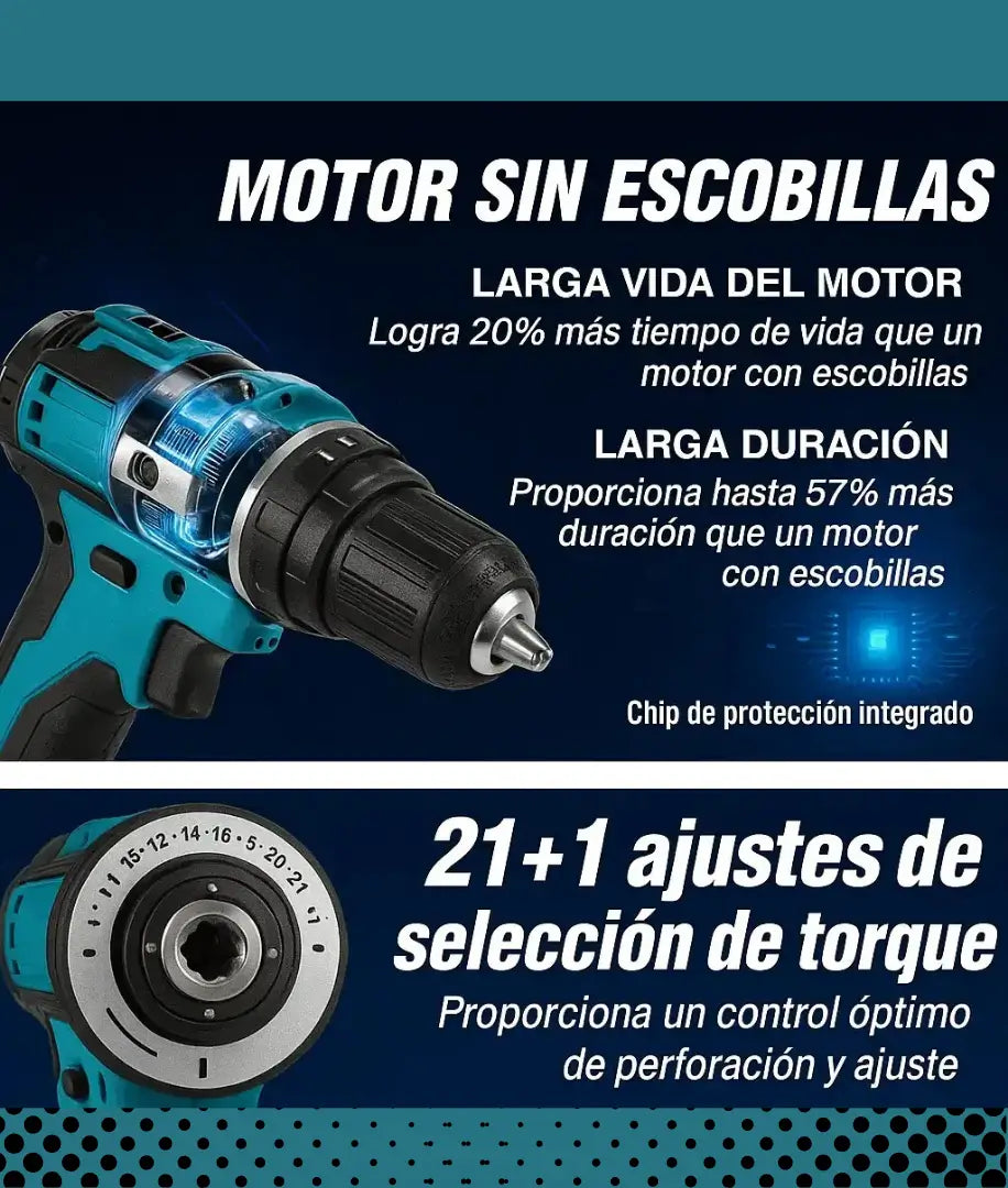 Makita 48V “Impacto Total” – Ideal para Obra, Carpintería y Hogar - MANDRIL 1/2 (13MM)
