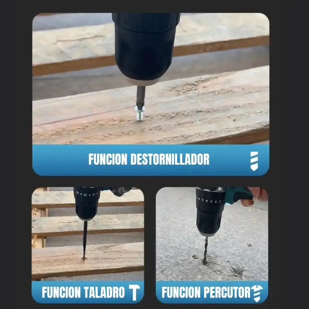 Domina cualquier espacio con el Taladro Inalambrico de 36Voltios percutor