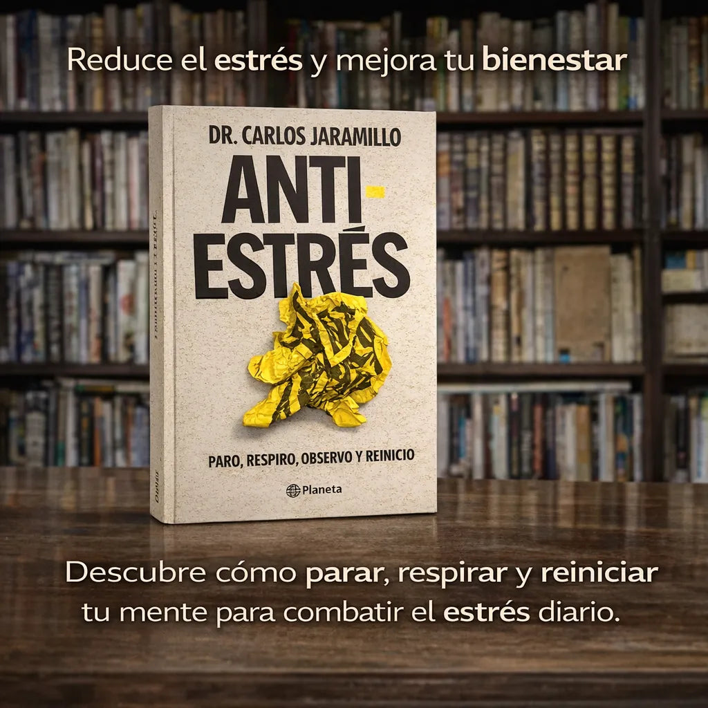 📘 Libro Anti-Estrés + Audiolibro de Regalo 🎧 + 2 Separadores 📑 + 1 Resaltador 🖍