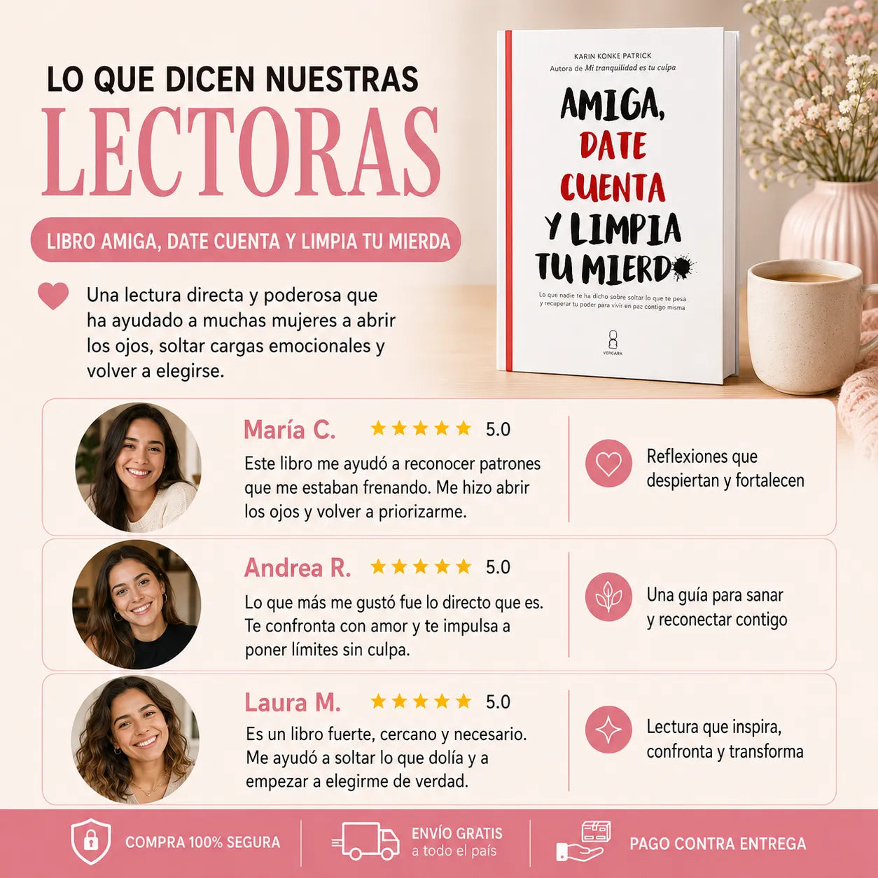 📖✨ Amiga, Date Cuenta y Limpia Tu Mierda + E-book Una Mujer Sabia GRATIS + 2 Separadores + 1 Resaltador de Regalo 💖🔖