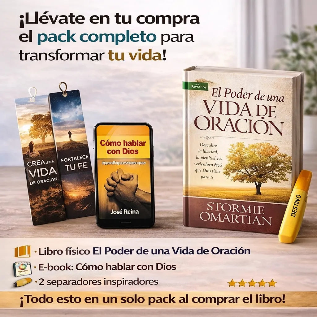 🙏 Transforma tu vida con El Poder de una Vida de Oración 📖 + E-BOOK GRATIS + 🎁 2 separadores + 🖍️ 1 resaltador