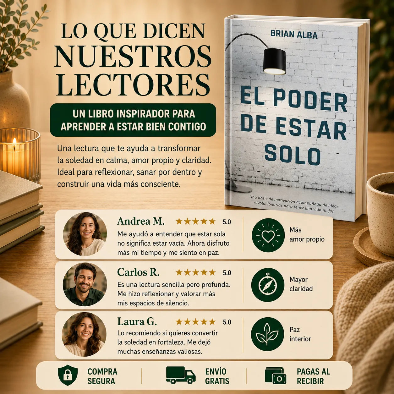 💙 Convierte la Soledad en Tu Mayor Fortaleza 📘 El poder de estar solo + E-book + 2 separadores + resaltador de regalo 🎁