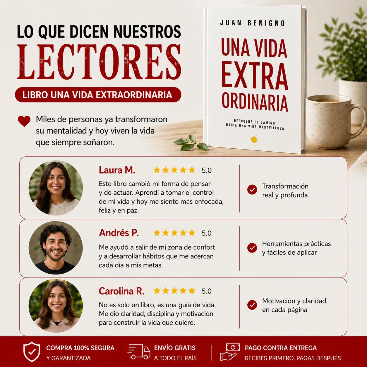 🚨 De estar estancado a transformar tu vida Con Una Vida Extraordinaria + 🎁 E-Book GRATIS + 2 Separadores + 1 Resaltador