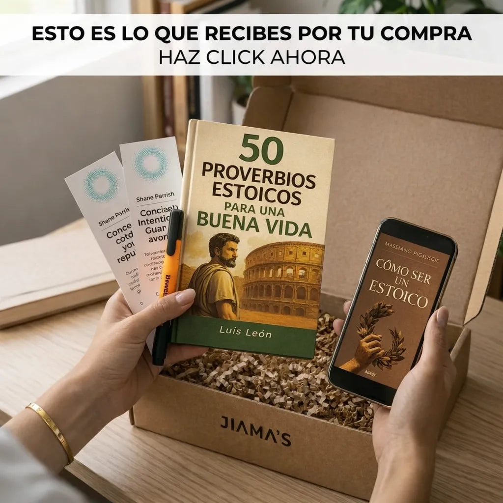 De la ansiedad al control mental 😌🔥 50 Proverbios Estoicos + 🎁 E-book GRATIS + 🔖 2 Separadores + 🖊️ Resaltador