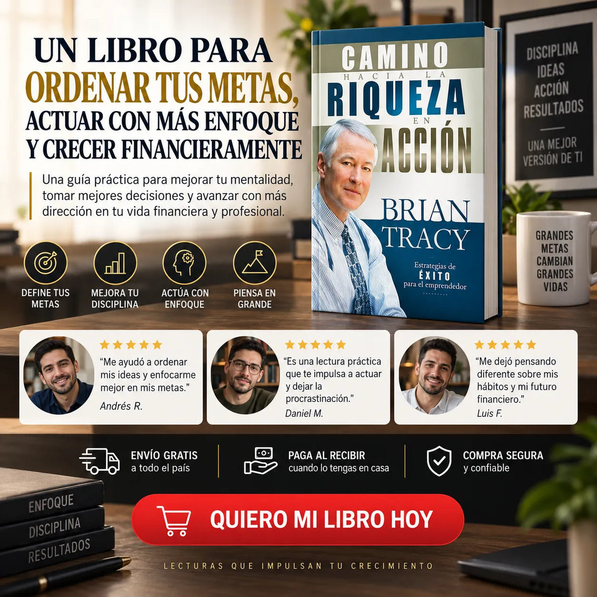 📘💰 Camino hacia la Riqueza en Acción + E-book El Poder de la Disciplina 🎁 | 2 Separadores + 1 Resaltador GRATIS 🚚✨