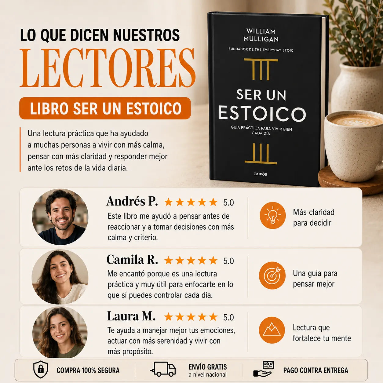 🧠 Ser un Estoico: Aprende a Controlar tu Mente + E-book Gratis + 2 Separadores + Resaltador