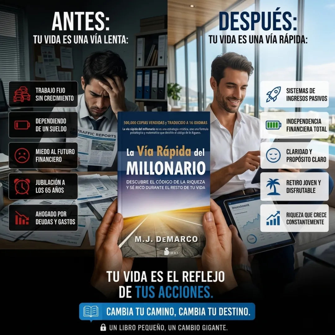 ¡Transforma tu futuro financiero con La Vía Rápida del Millonario! 🎯 Recibe un e-book GRATIS + 2 separadores y un resaltador