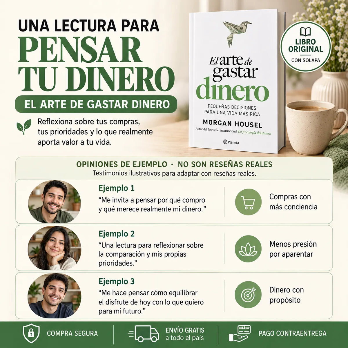 📚 El arte de gastar dinero ✨ Libro original + 🎁 GRATIS E-book, 2 separadores y 1 resaltador + libreta de notas adhesivas (Post-it),