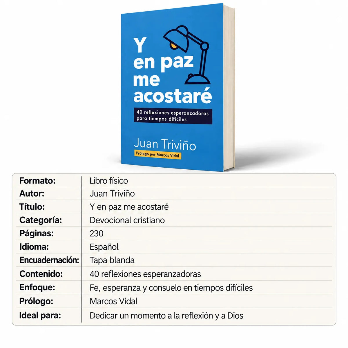 🌙📘 Y en paz me acostaré - Un momento para tu fe + 🎁 GRATIS: E-book + 2 separadores 🔖 + 1 resaltador 🖍️