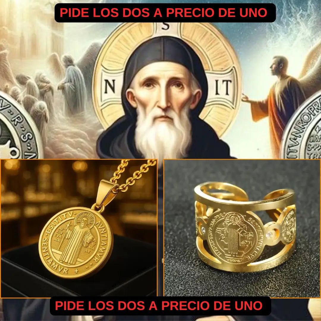Cadena San Benito de Protección espiritual – 🎁 Regalo Anillo de San Benito