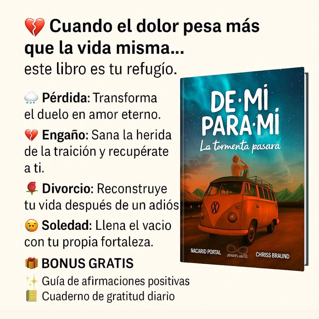 📗 De mí para mí, La tormenta pasará – Recibe GRATIS: GUÍA DE AFIRMACIONES + CUADERNO DE GRATITUD 🎁❤️