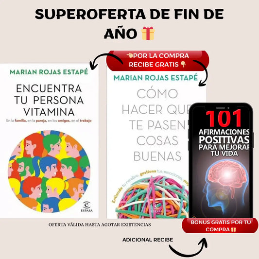 Libro encuentra tu persona vitamina 🎁 Gratis Como Hacer Que Te Pasen Cosas Buenas 🎁 Bonus adicional Guía de afirmaciones positivas