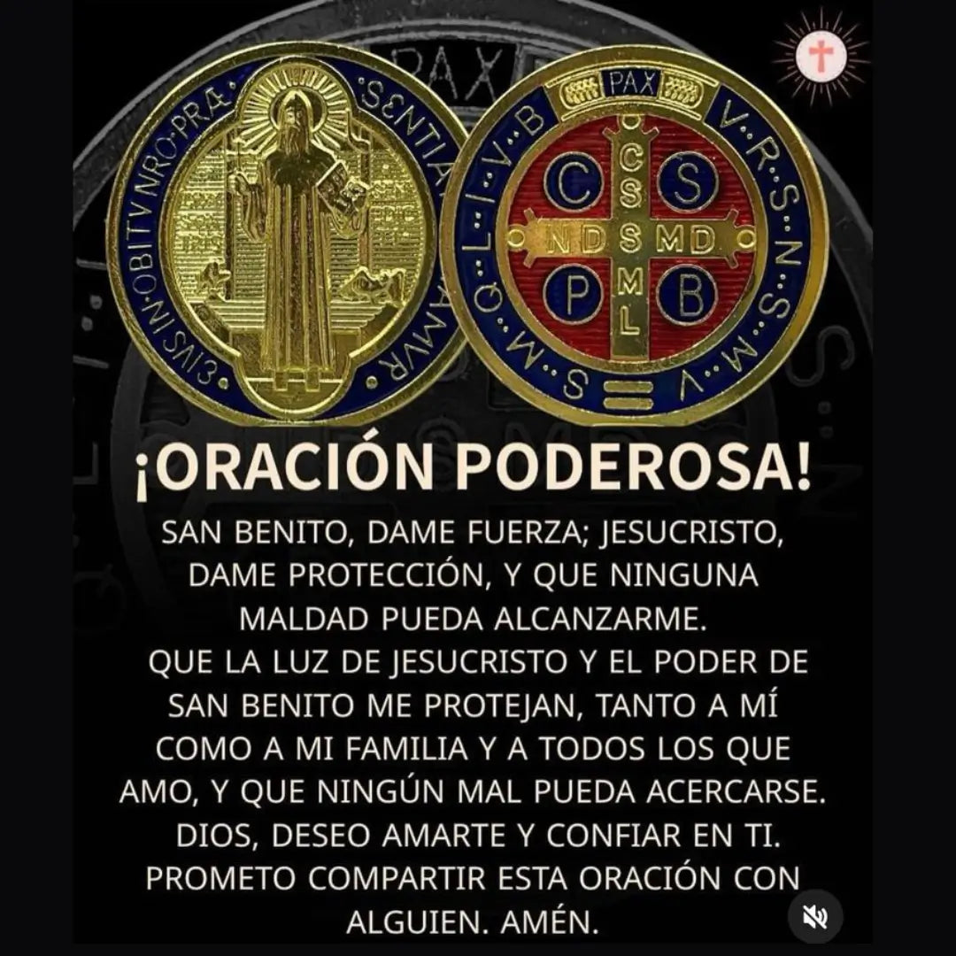 Cadena San Benito de Protección espiritual – 🎁 Regalo Anillo de San Benito