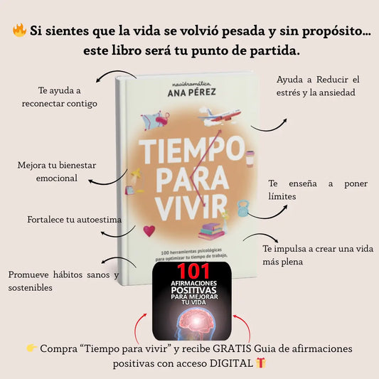Libro Tiempo para vivir GRATIS 🎁Guía de afirmaciones positivas 🎁
