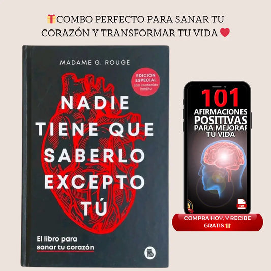 Libro ❤️‍🩹Nadie Tiene Que Saberlo Excepto Tú 🎁GRATIS 101 Afirmaciones Positivas Con Acceso Digital Inmediato 🎁