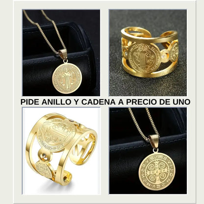 Cadena San Benito de Protección espiritual – 🎁 Regalo Anillo de San Benito