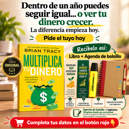 Pasar de la A a la Z con "MULTIPLICA TU DINERO" - LIBRO ORIGINAL  🎁 Gratis: Resaltador y dos separadores. 🔖
