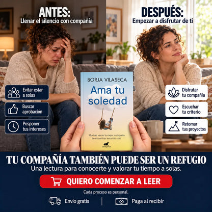 📖 Ama tu soledad: disfruta de tu compañía 💛 + GRATIS 🎁 E-book  + 2 separadores + 1 resaltador