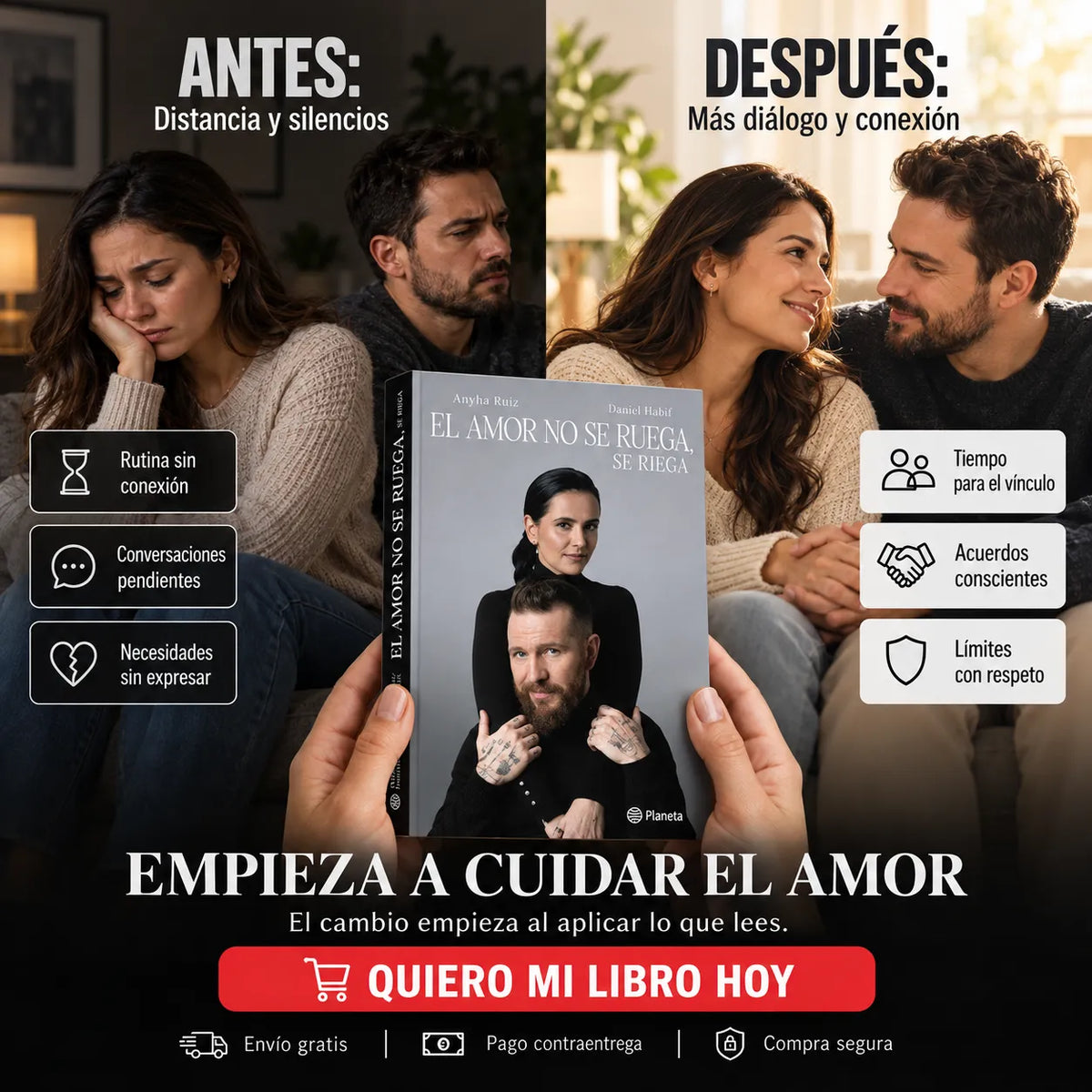 ❤️📖 El amor no se ruega, se riega + 🎁 GRATIS: E-book + 🔖 2 separadores + 🖍️ 1 resaltador