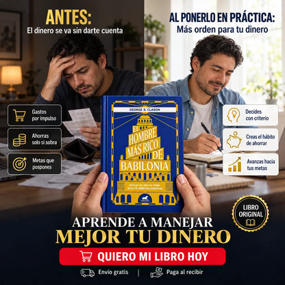 📘💰 El Hombre Más Rico de Babilonia ORIGINAL + 🎁 E-book La Psicología del Dinero + 2 separadores + resaltador + agenda de Post-it + lapicero 🚚