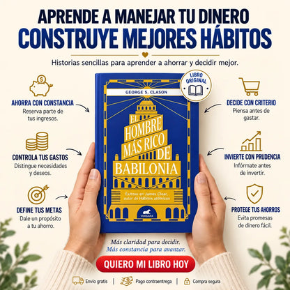 📘💰 El Hombre Más Rico de Babilonia ORIGINAL + 🎁 E-book La Psicología del Dinero + 2 separadores + resaltador + agenda de Post-it + lapicero 🚚