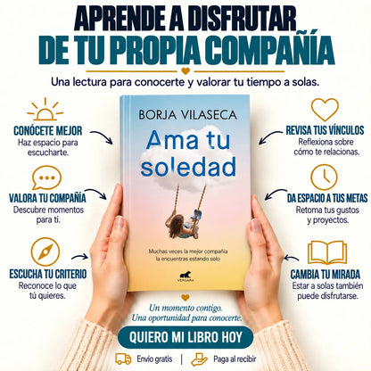 📖 Ama tu soledad: disfruta de tu compañía 💛 + GRATIS 🎁 E-book  + 2 separadores + 1 resaltador