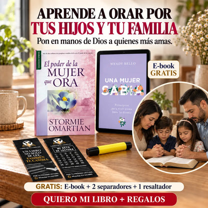 📖 El Poder de la Mujer que Ora + 🎁 GRATIS: E-book + 2 Separadores + 1 Resaltador 🙏