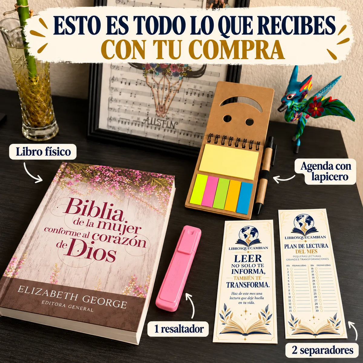 📖 Biblia de la Mujer Conforme al Corazón de Dios + Regalos GRATIS 🎁 + Envío GRATIS 🚚