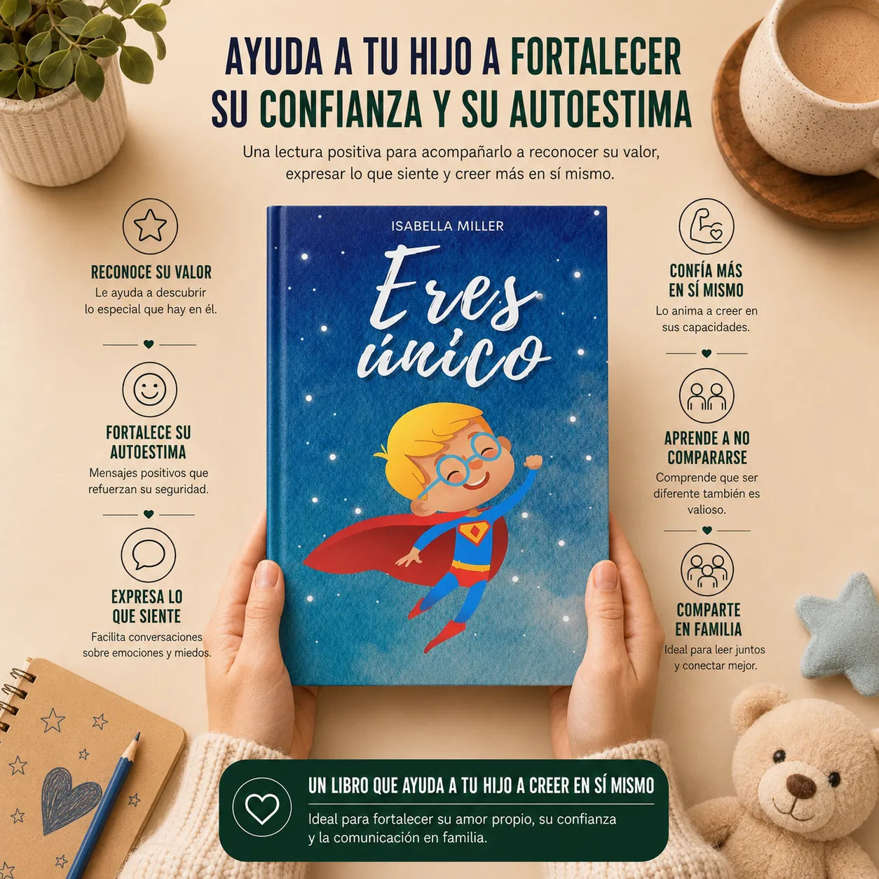 ✨ Regálale Confianza y Creatividad: Libro Eres Único + + Caja de Colores GRATIS 🎨