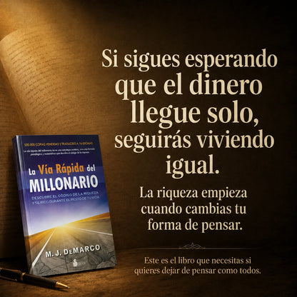 ¡Transforma tu futuro financiero con La Vía Rápida del Millonario! 🎯 Recibe un e-book GRATIS + 2 separadores y un resaltador