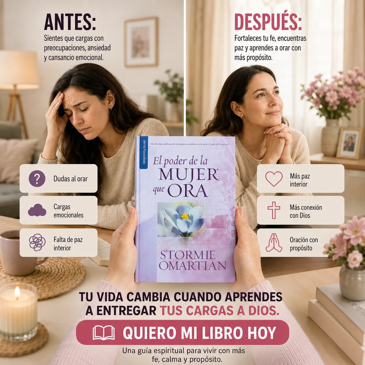 📖 El poder de una mujer que ora + 🎁 E-BOOK GRATIS + 2 Separadores + 1 Resaltador ✨