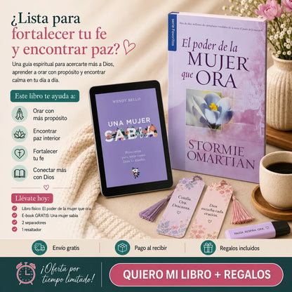 📖 El poder de una mujer que ora + 🎁 E-BOOK GRATIS + 2 Separadores + 1 Resaltador ✨