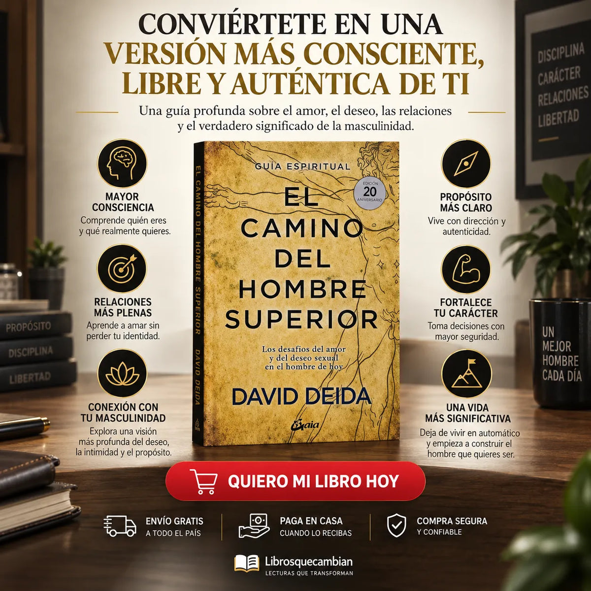 🔥 EL CAMINO DEL HOMBRE SUPERIOR 📖 + E-BOOK GRATIS 🎁 + 2 SEPARADORES 🔖 + 1 RESALTADOR