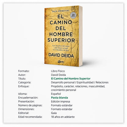 🔥 EL CAMINO DEL HOMBRE SUPERIOR 📖 + E-BOOK GRATIS 🎁 + 2 SEPARADORES 🔖 + 1 RESALTADOR