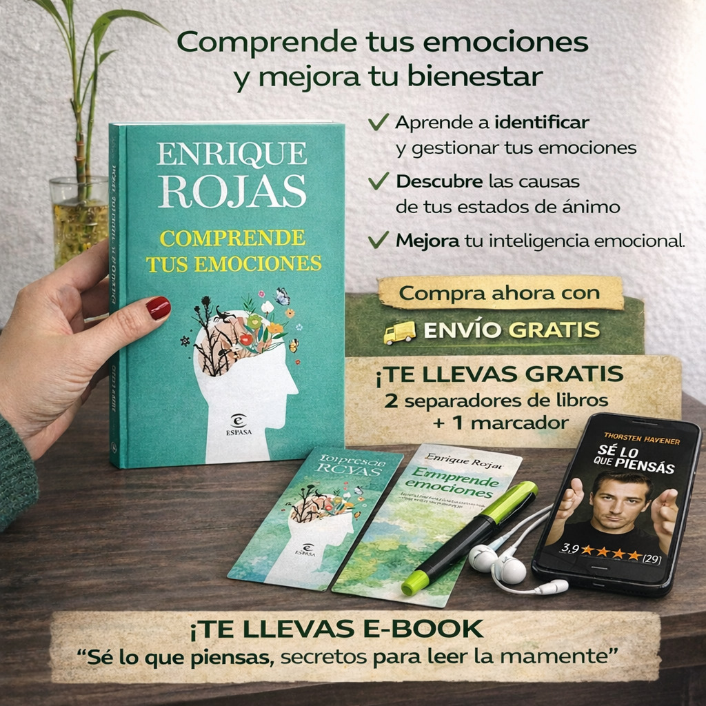 Comprende tus emociones 📘 + Ebook GRATIS 📱 + 2 Separadores 🔖 + 1 Resaltador 🖍 + Envío Gratis 🚚