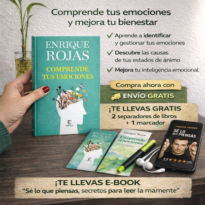 Comprende tus emociones 📘 + Ebook GRATIS 📱 + 2 Separadores 🔖 + 1 Resaltador 🖍 + Envío Gratis 🚚