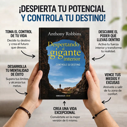 📘 Libro Fisico Despertando al Gigante Interior + 🧠 E-BOOK GRATIS + 2 Separadores + 1 Resaltador