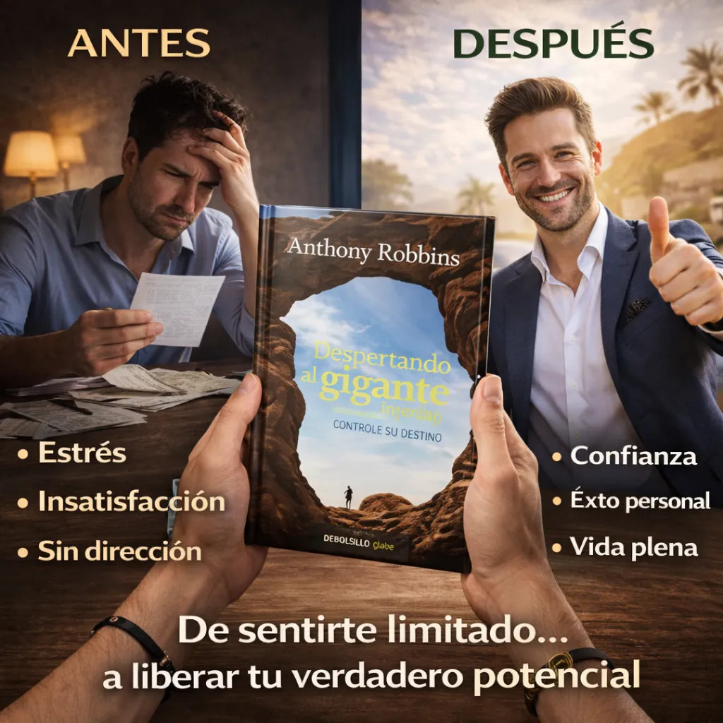 📘 Libro Fisico Despertando al Gigante Interior + 🧠 E-BOOK GRATIS + 2 Separadores + 1 Resaltador