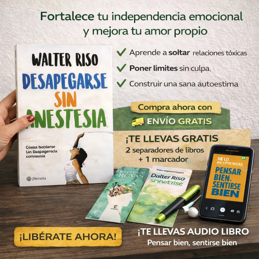 📚 Libro Desapegarse Sin Anestesia + Audiolibro Pensar Bien Sentirse Bien + 2 Separadores + Resaltador GRATIS 🎁