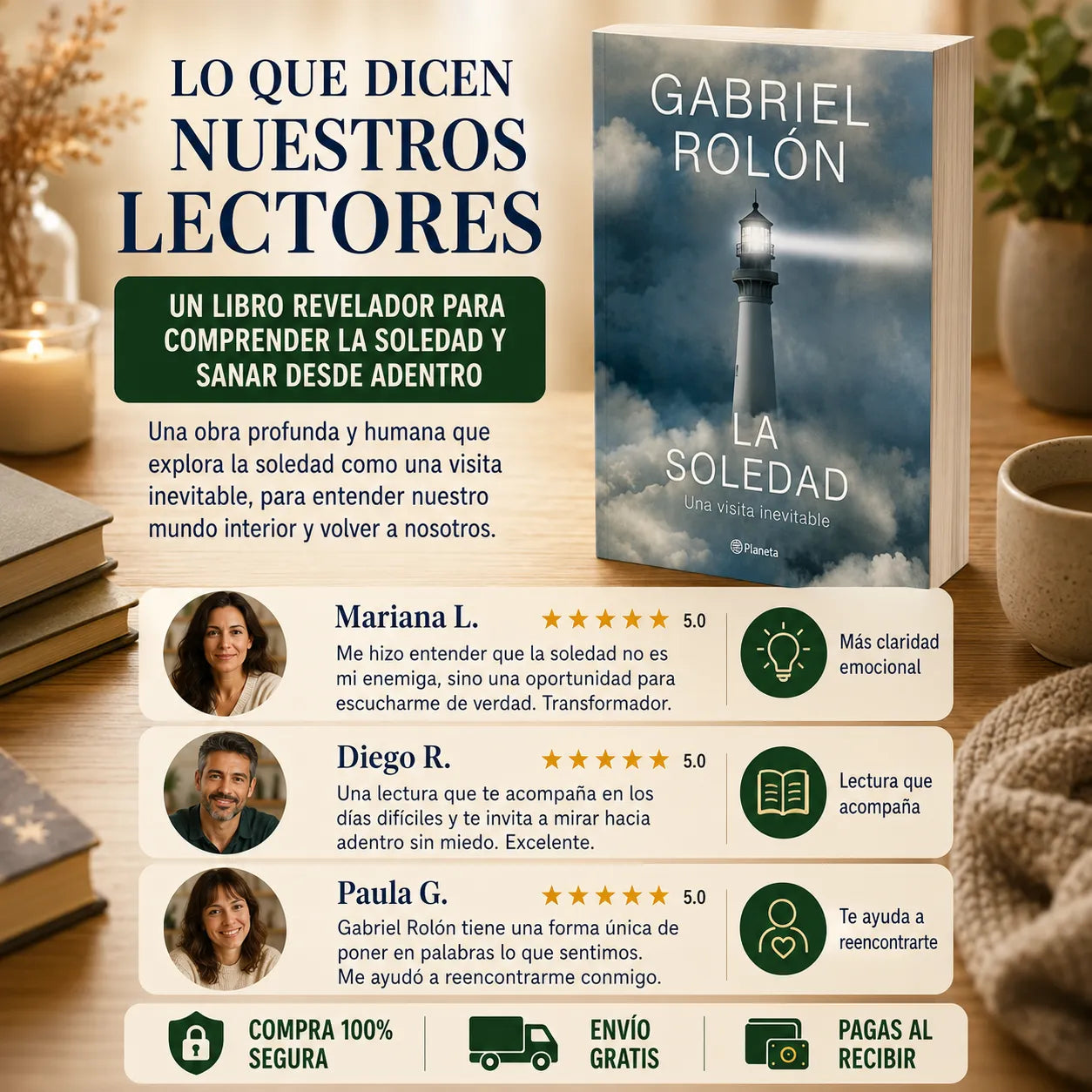 📘 Libro La Soledad + Regalo E-book  + 2 separadores + 1 resaltador 🎁