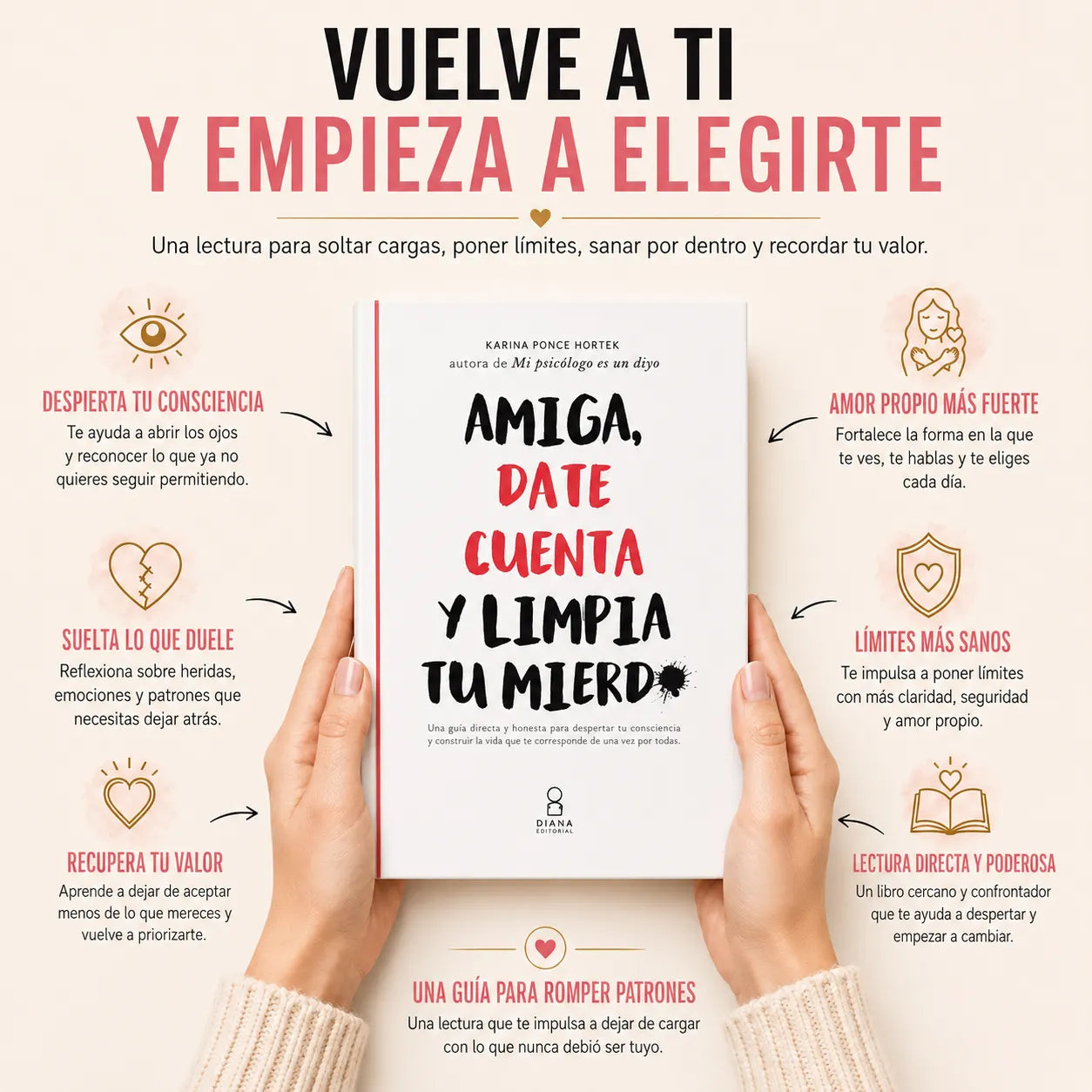 📖✨ Amiga, Date Cuenta y Limpia Tu Mierda + E-book Una Mujer Sabia GRATIS + 2 Separadores + 1 Resaltador de Regalo 💖🔖