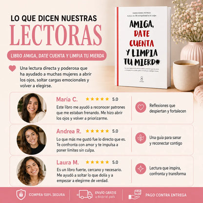 📖✨ Amiga, Date Cuenta y Limpia Tu Mierda + E-book Una Mujer Sabia GRATIS + 2 Separadores + 1 Resaltador de Regalo 💖🔖