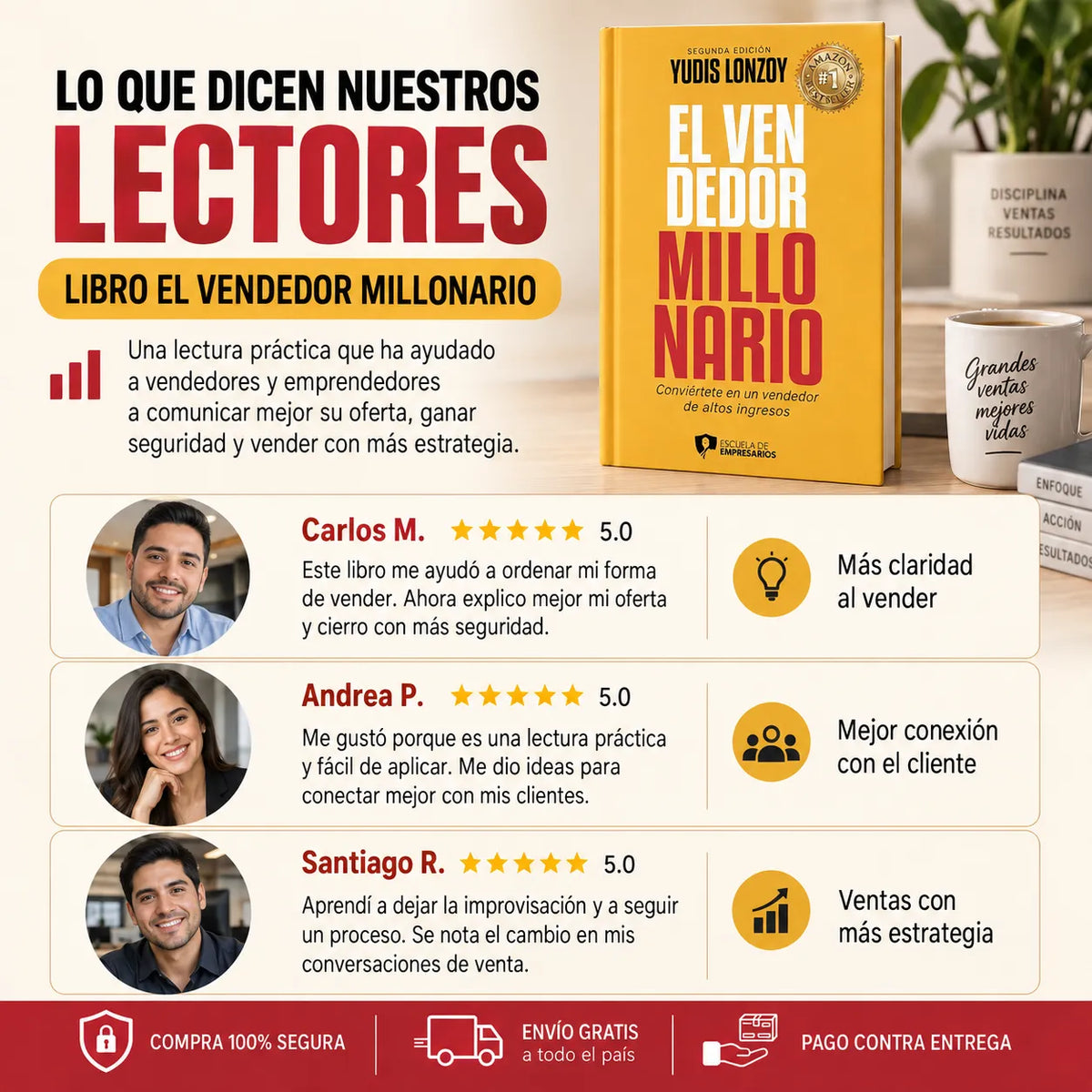 🚀 El Vendedor Millonario — Lleva tus Ventas al Siguiente Nivel 📈 + E-book GRATIS 🎁 + 2 Separadores + 1 Resaltador