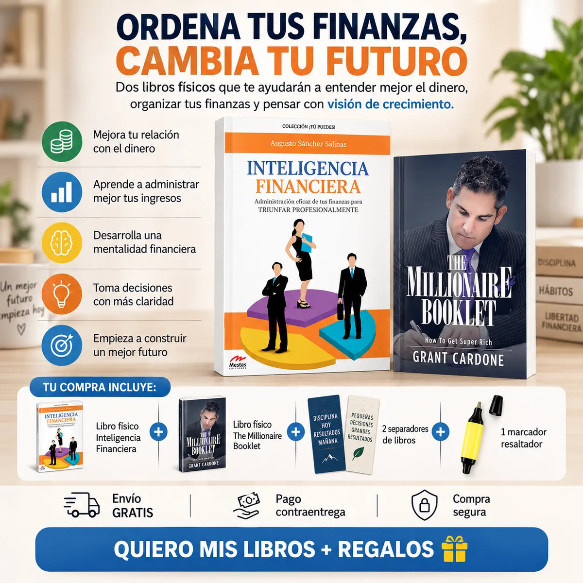 💰📘 INTELIGENCIA FINANCIERA  📕 El Folleto del Millonario de REGALO 🎁 + 2 Separadores 🔖 + 1 Resaltador 🖍️ | Envío Gratis 🚚**
