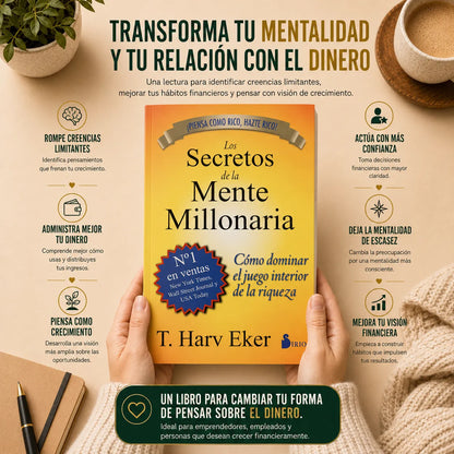 💰 Los Secretos de la Mente Millonaria + Folleto del millonario 📲 + 2 Separadores 🔖 + 1 Resaltador 🖍️